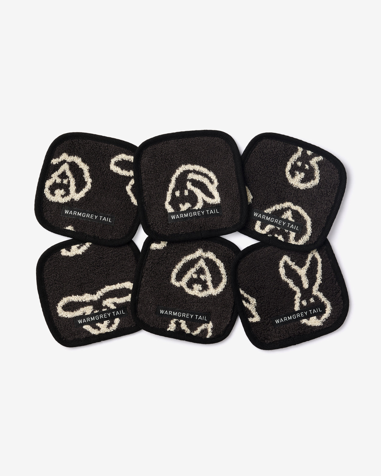 [WGT Only] BUNNY BUNNY TOWEL COASTER - BLACK