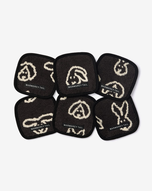 [WGT Only] BUNNY BUNNY TOWEL COASTER - BLACK