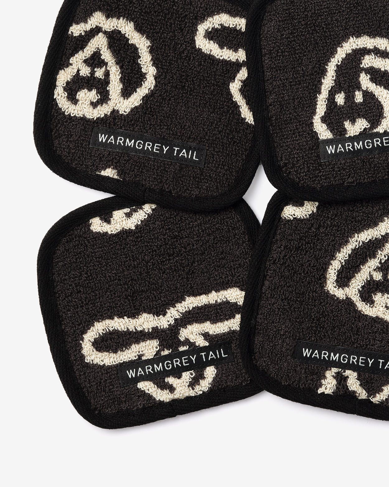 [WGT Only] BUNNY BUNNY TOWEL COASTER - BLACK