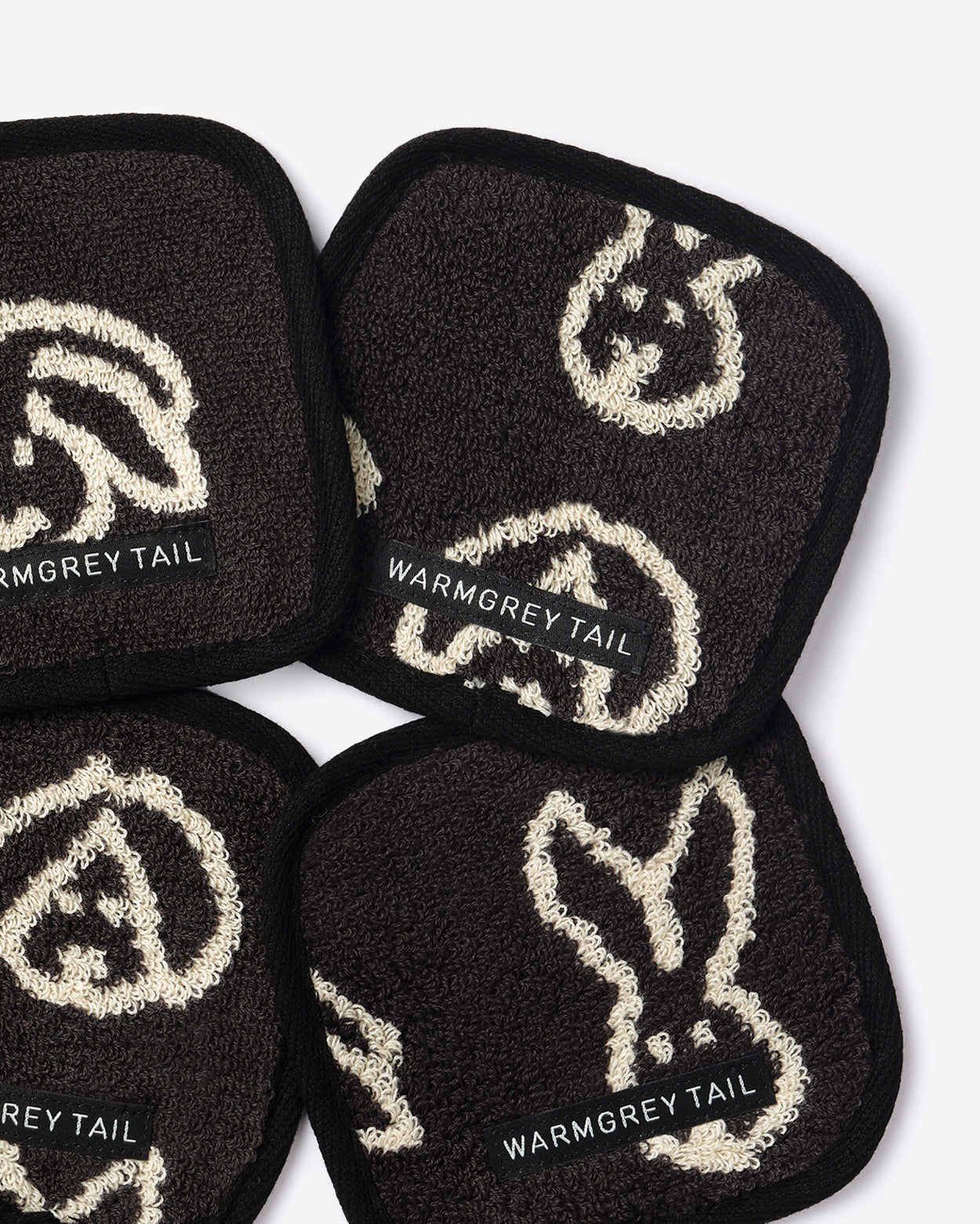 [WGT Only] BUNNY BUNNY TOWEL COASTER - BLACK
