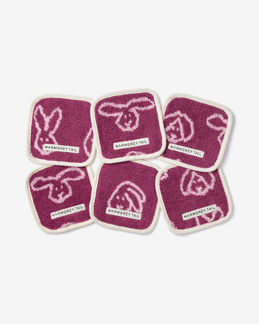 [WGT Only] BUNNY BUNNY TOWEL COASTER - CHERRY
