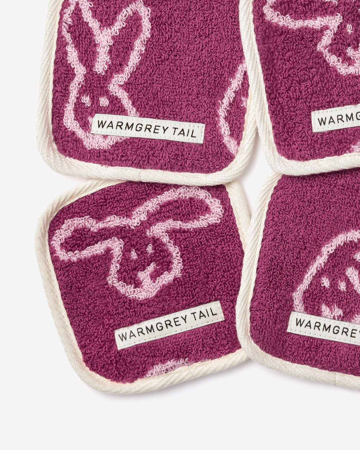 [WGT Only] BUNNY BUNNY TOWEL COASTER - CHERRY