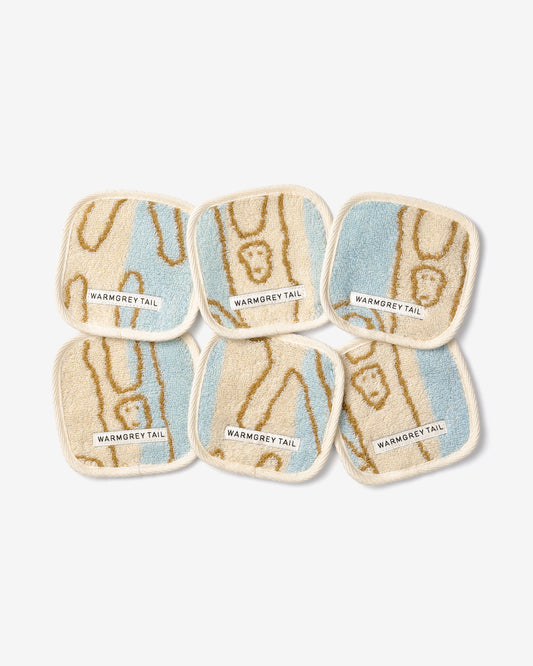 [WGT Only] MONKEY TOWEL COASTER - BLUE STRIPE