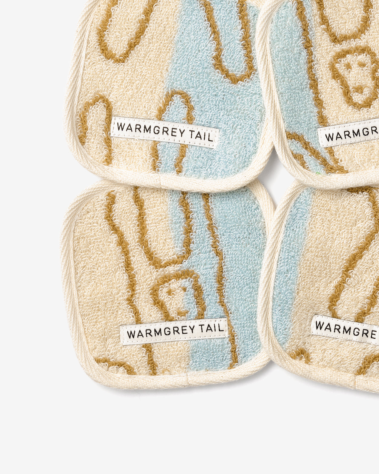 [WGT Only] MONKEY TOWEL COASTER - BLUE STRIPE