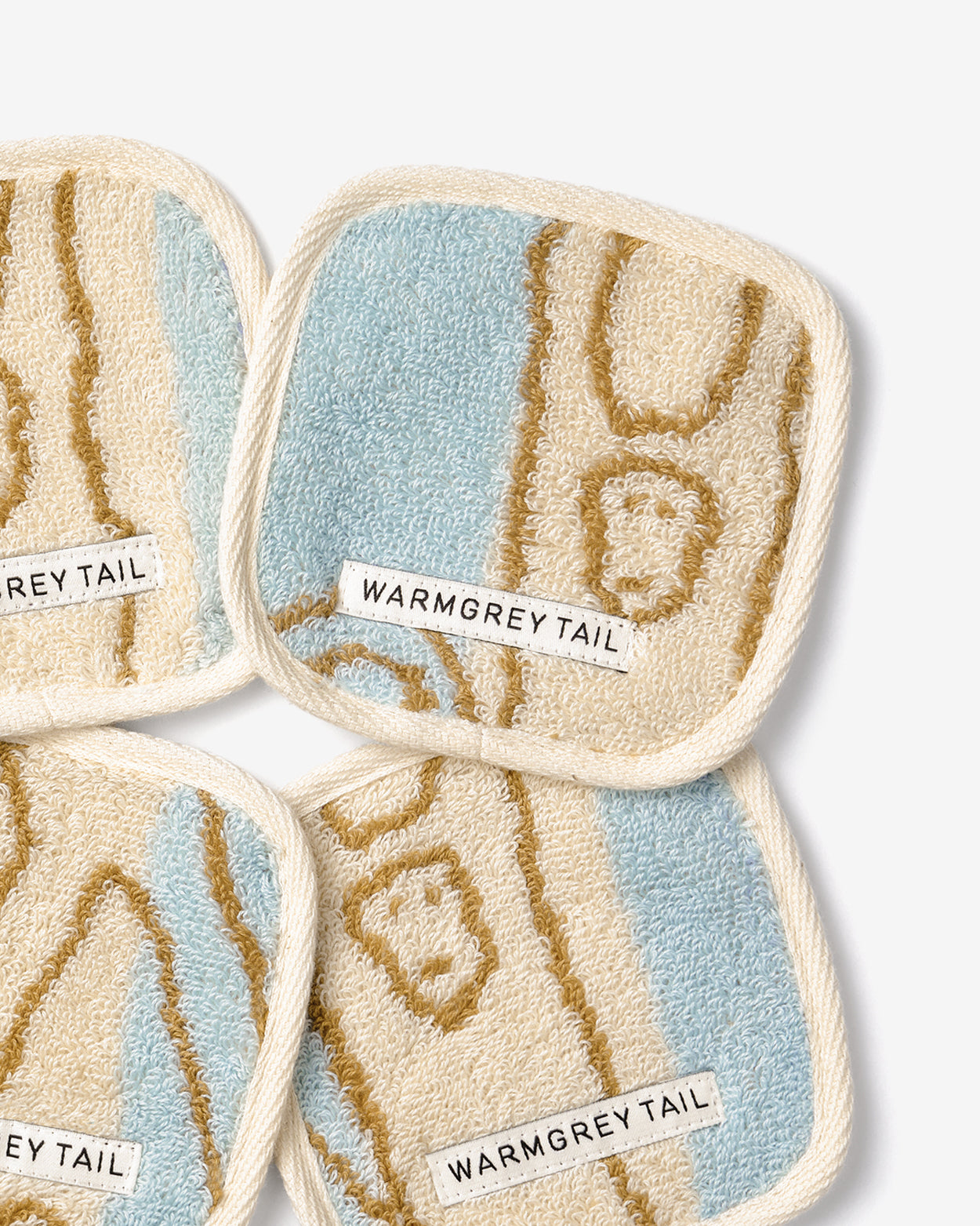 [WGT Only] MONKEY TOWEL COASTER - BLUE STRIPE