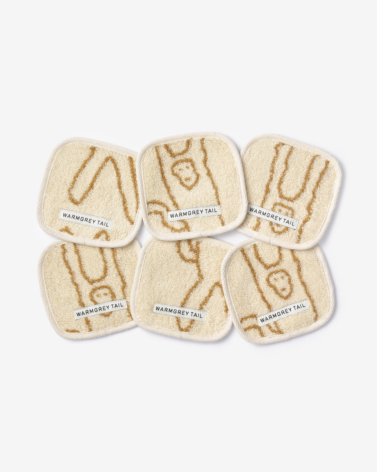 [WGT Only] MONKEY TOWEL COASTER - IVORY
