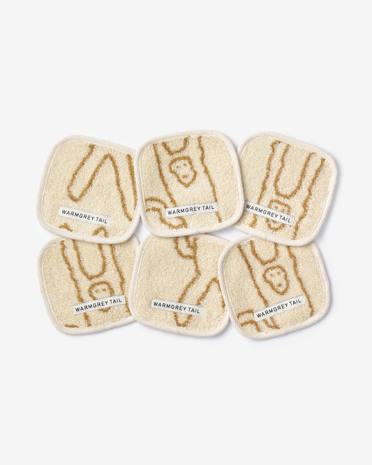 [WGT Only] MONKEY TOWEL COASTER - IVORY