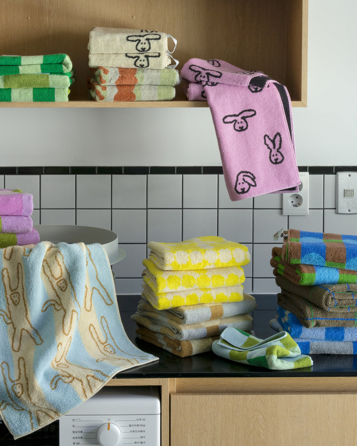 BUNNY BUNNY FACE TOWEL - PINK