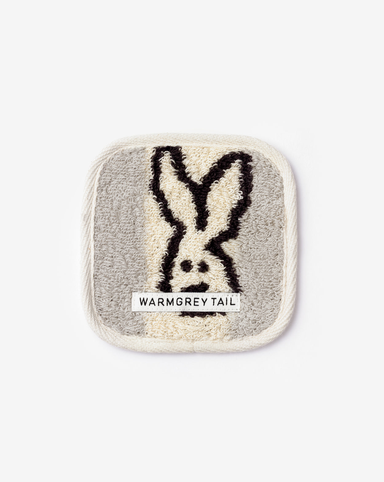 [WGT Only] BUNNY BUNNY TOWEL COASTER - GREY STRIPE