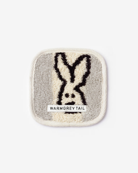 [WGT Only] BUNNY BUNNY TOWEL COASTER - GREY STRIPE