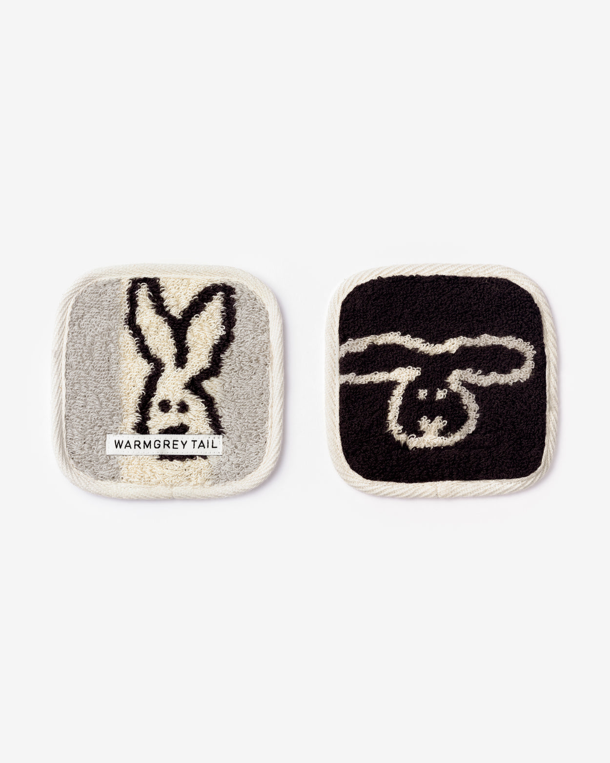 [WGT Only] BUNNY BUNNY TOWEL COASTER - GREY STRIPE