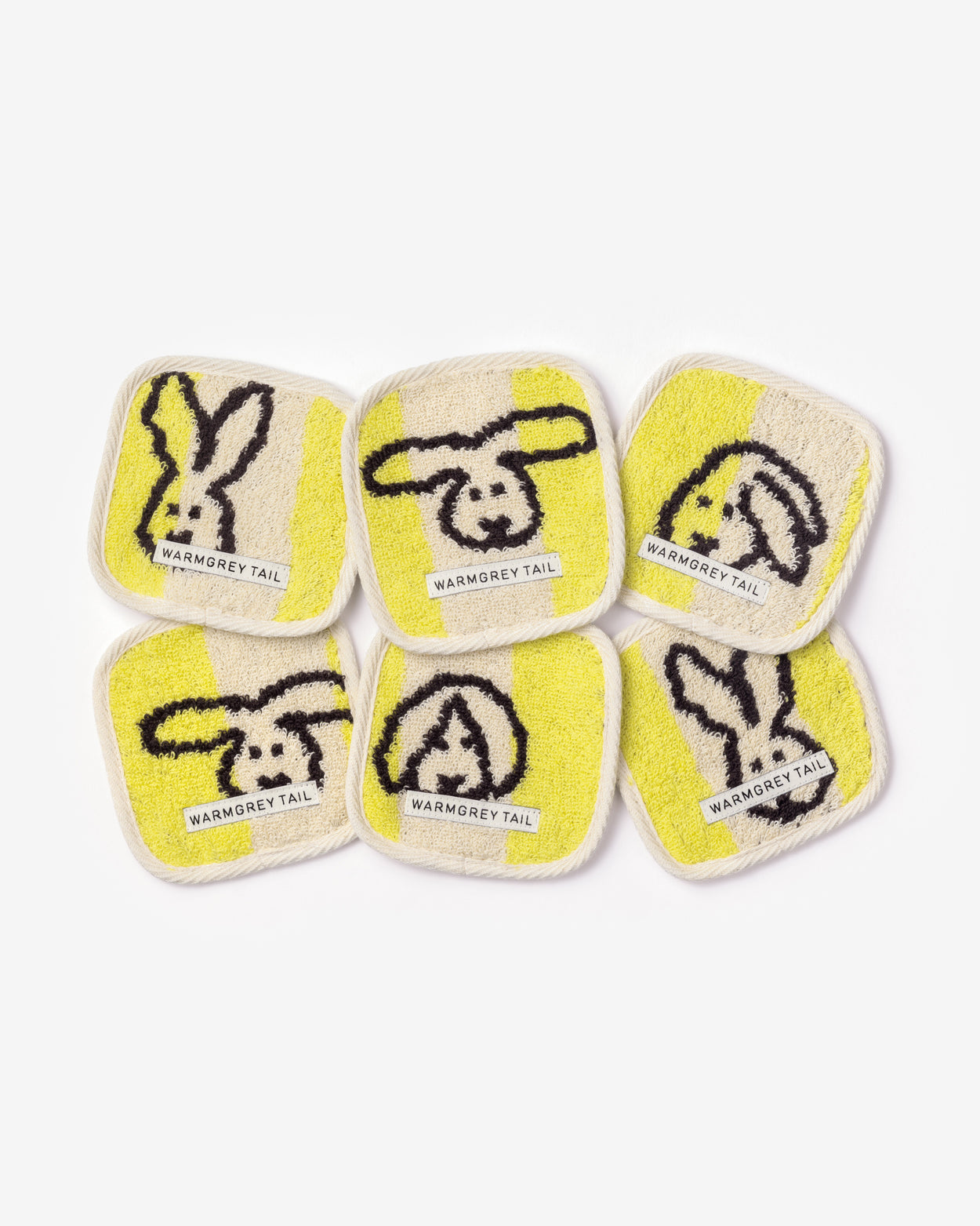 [WGT Only] BUNNY BUNNY TOWEL COASTER - YELLOW STRIPE