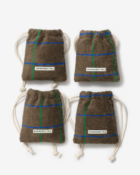 [WGT Only] TILE TERRY POUCH - DARK BROWN