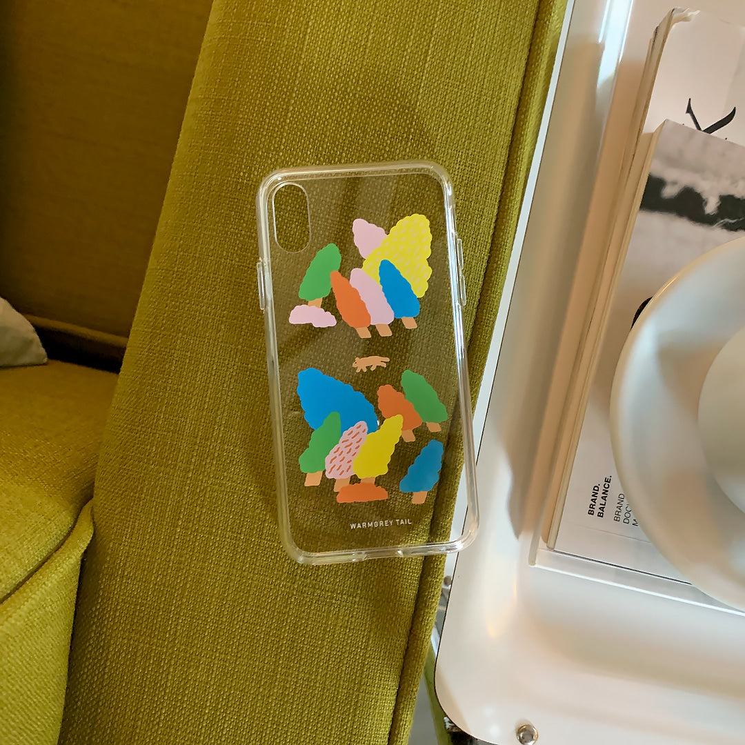 WINDY FOREST CLEAR PHONE CASE