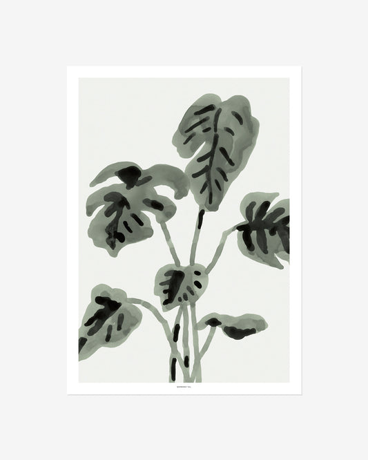 PALM TREE GREY POSTER