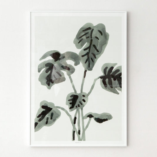 PALM TREE GREY POSTER