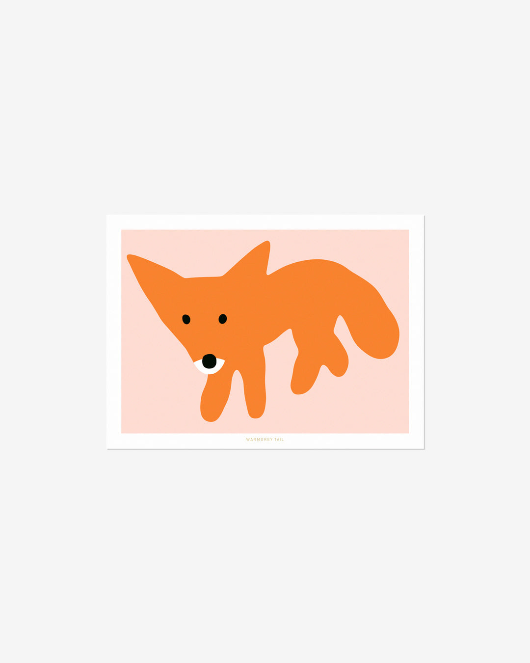 RED FOX - PINK POSTCARD