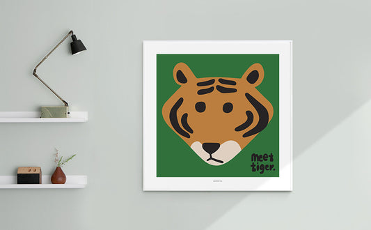 MEET TIGER - GREEN POSTER