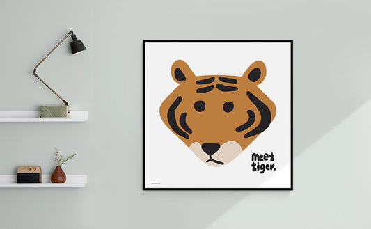 MEET TIGER - WHITE POSTER