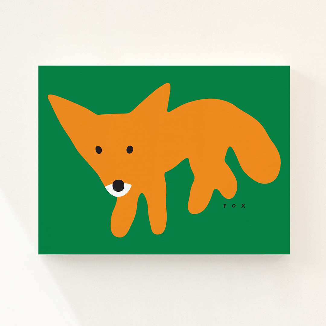 RED FOX - GREEN CANVAS
